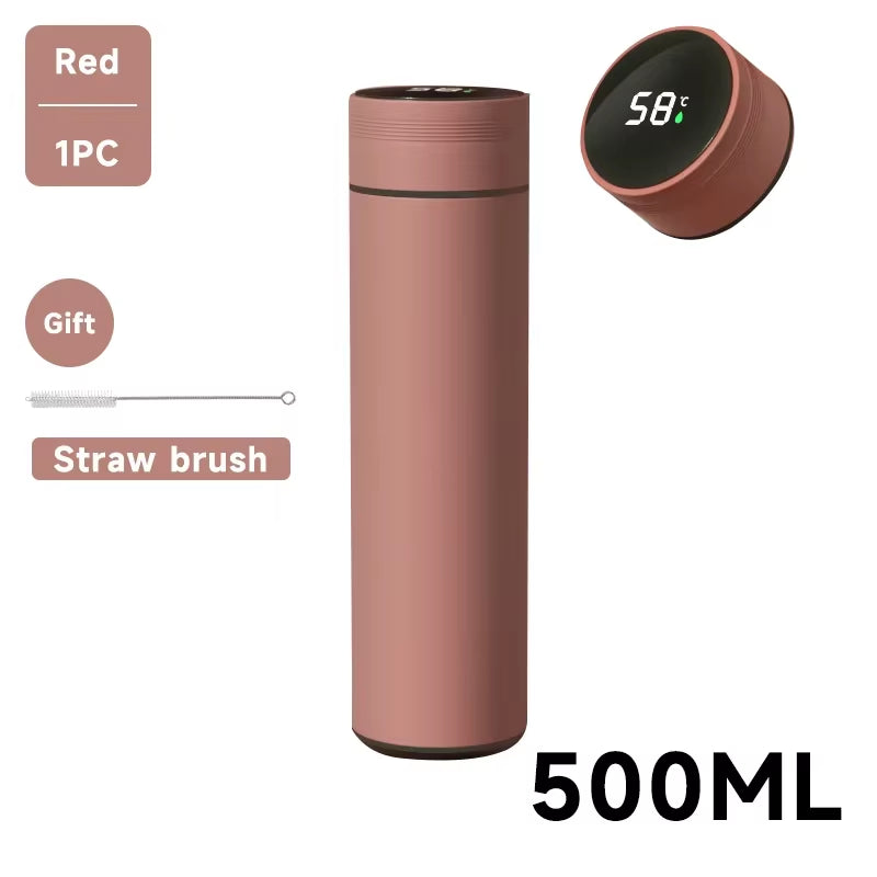 LUMORA™ Smart Temp Bottle – 500ml Insulated Stainless Steel Bottle with LED Temperature Display | Sleek. Smart. Sip in Style