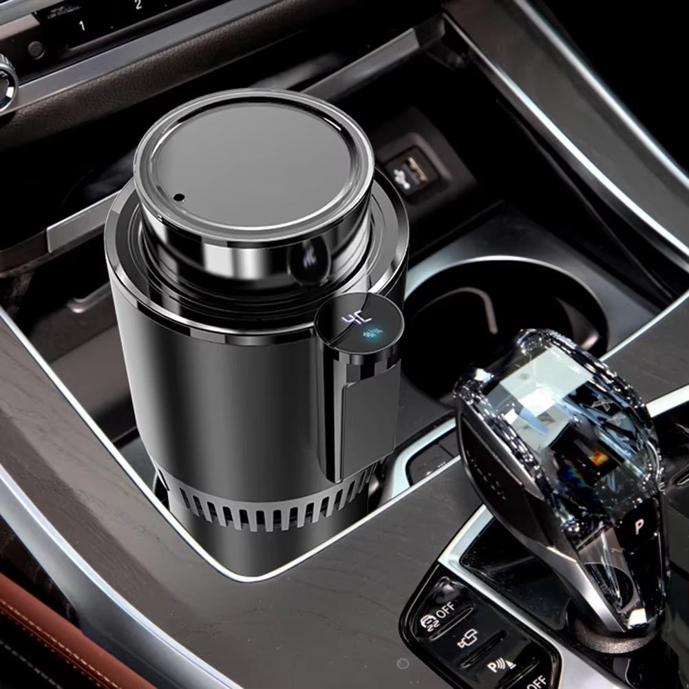 THERMOFYRE™ Dual-Zone Smart Cup Holder – Instant Heating & Cooling Mug Warmer for Car & Office | 12V Thermoelectric Technology