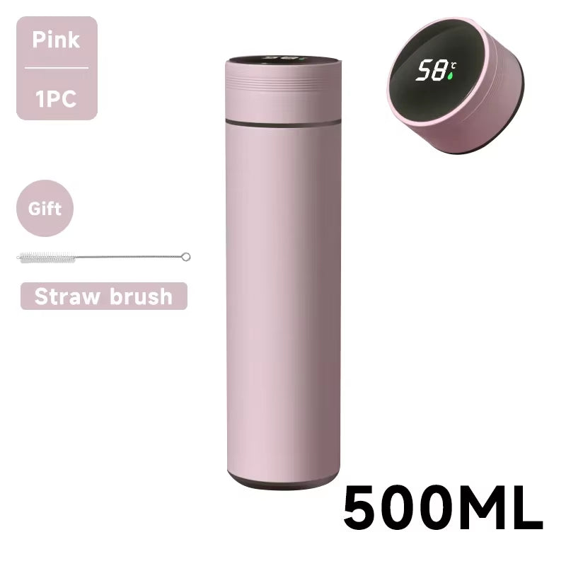 LUMORA™ Smart Temp Bottle – 500ml Insulated Stainless Steel Bottle with LED Temperature Display | Sleek. Smart. Sip in Style