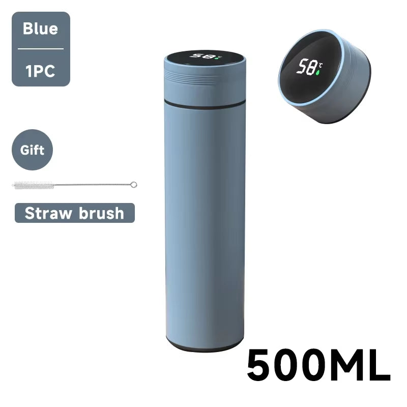LUMORA™ Smart Temp Bottle – 500ml Insulated Stainless Steel Bottle with LED Temperature Display | Sleek. Smart. Sip in Style