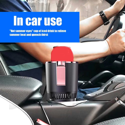 THERMOFYRE™ Dual-Zone Smart Cup Holder – Instant Heating & Cooling Mug Warmer for Car & Office | 12V Thermoelectric Technology