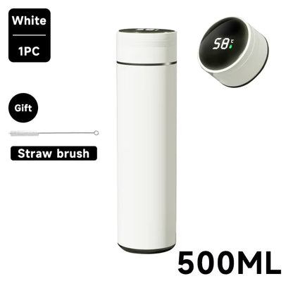 LUMORA™ Smart Temp Bottle – 500ml Insulated Stainless Steel Bottle with LED Temperature Display | Sleek. Smart. Sip in Style