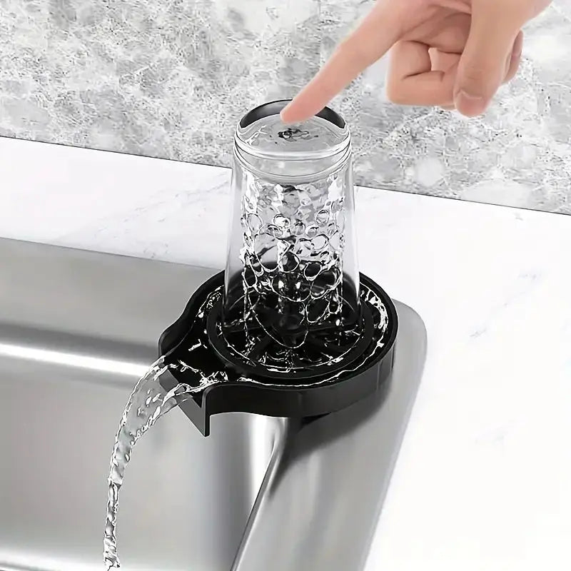 High-Pressure Cup Washer – Automatic Sink Glass Rinser for Beer, Milk Tea & More | Quick & Effortless Cleaning Tool